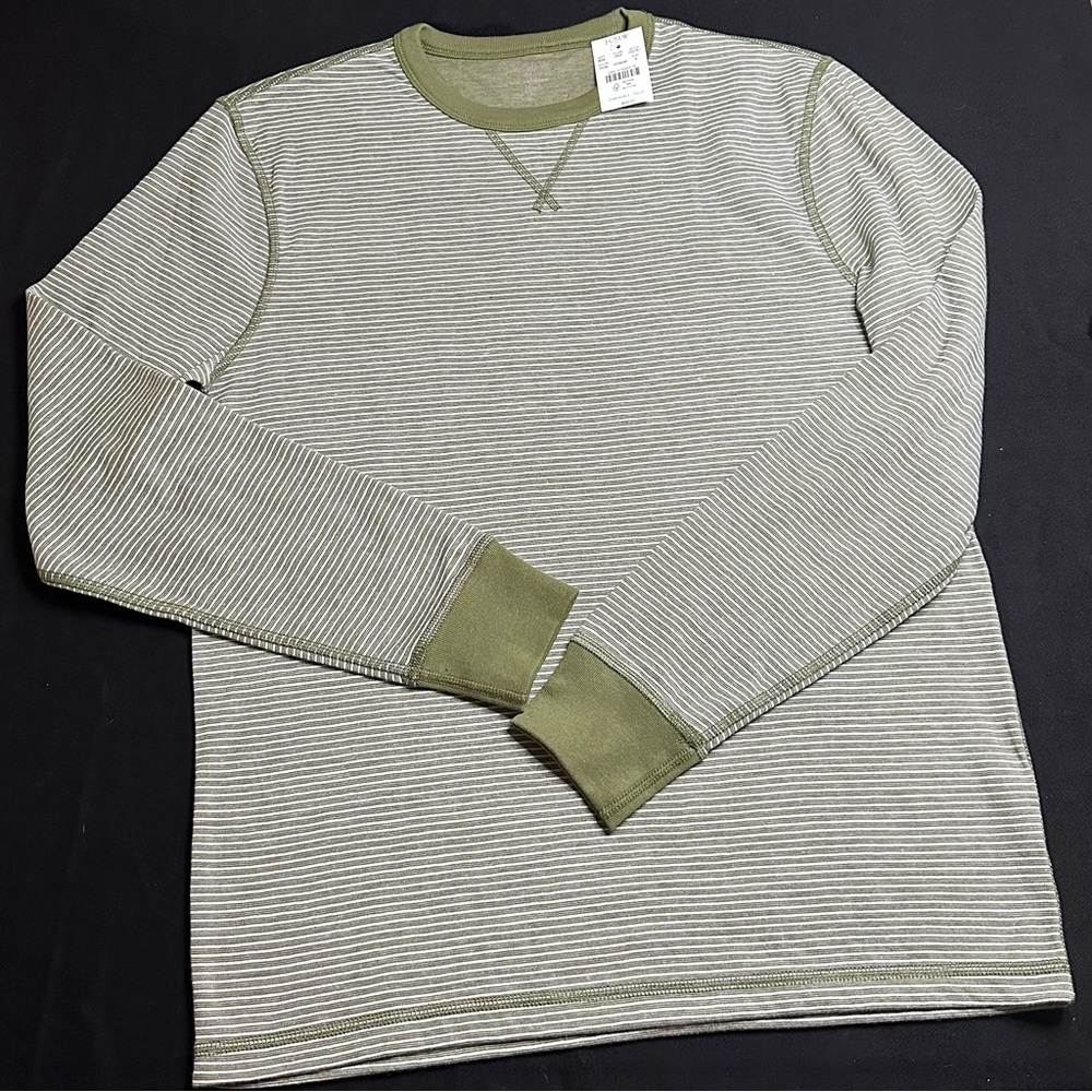 Green Striped Men's Shirt